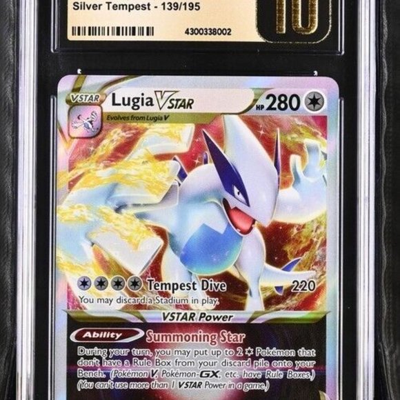 Lugia VSTAR Silver Tempest 139/195 Holo Ultra Rare CGC Grade 10 Pokémon TCG - Picture 2 of 3